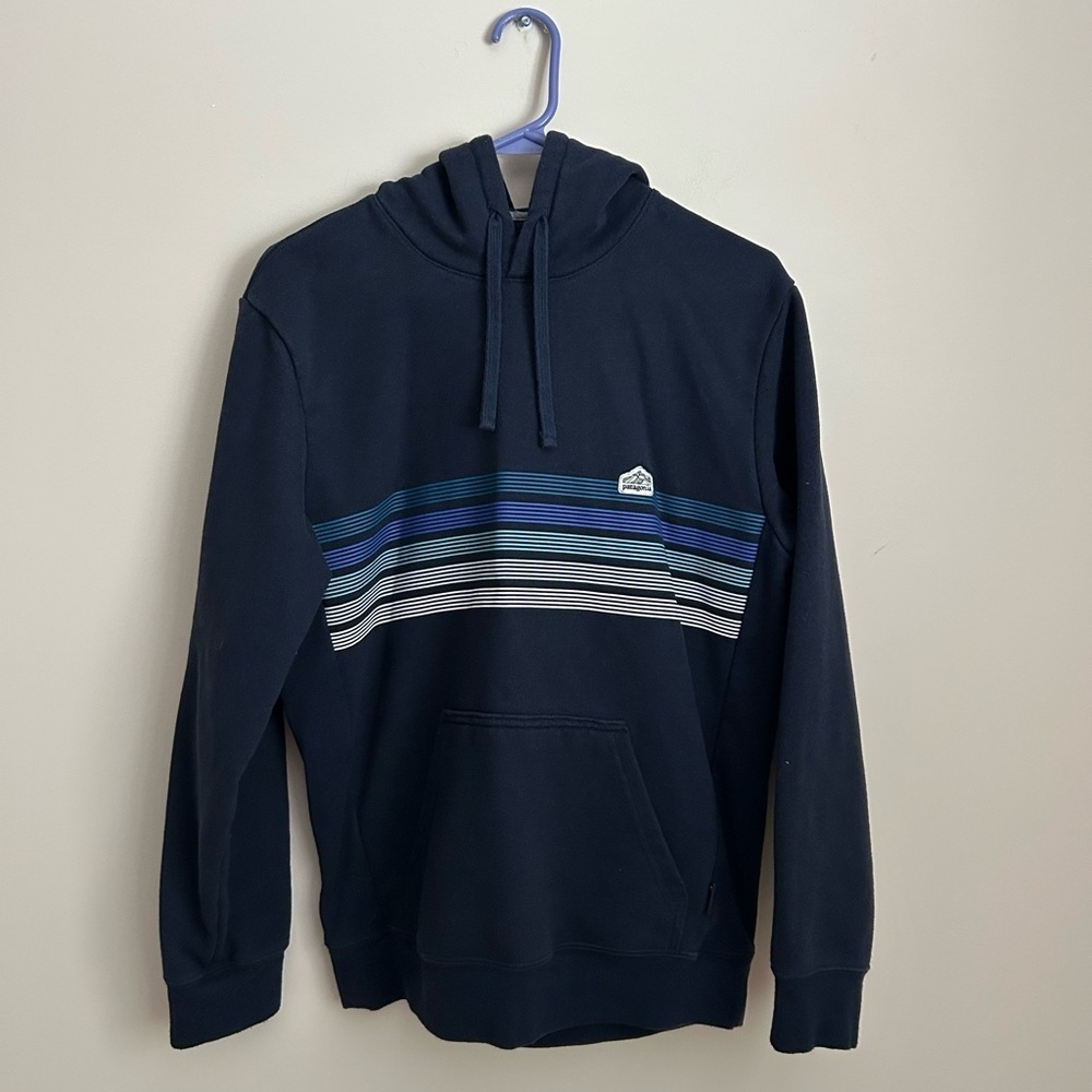 Patagonia Navy Blue Hooded Sweatshirt Size Small